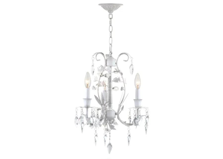 Jasper 3 Light White 14.5 Inch Dia Adjustable Chandelier