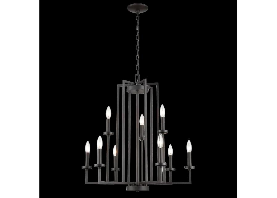 West End 26.75" Wide 9-Light Chandelier - Oil Rubbed Bronze