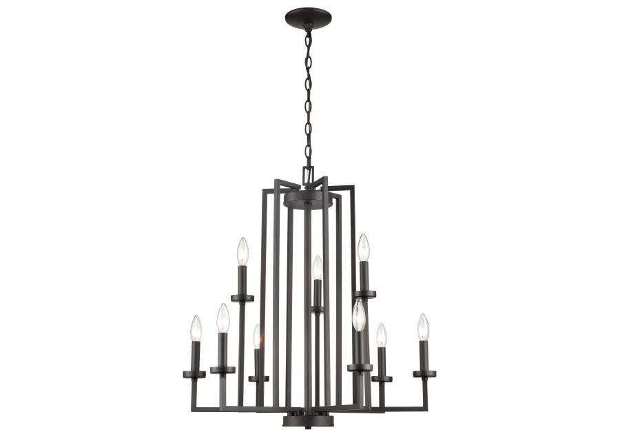 West End 26.75" Wide 9-Light Chandelier - Oil Rubbed Bronze