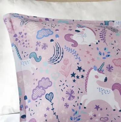 Urban Habitat Kids Lola Pink Unicorn Cotton Duvet Cover Set