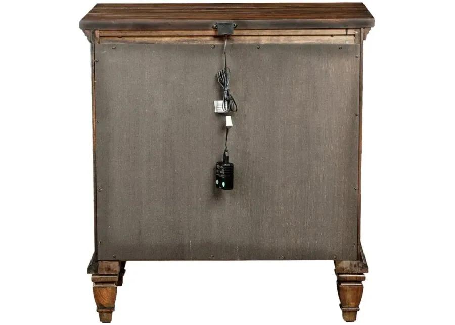 Avenue 3-drawer Nightstand Weathered Burnished Brown