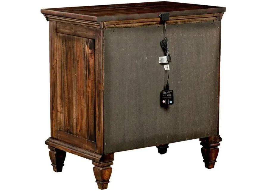 Avenue 3-drawer Nightstand Weathered Burnished Brown