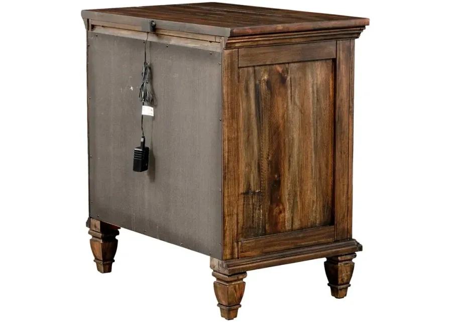 Avenue 3-drawer Nightstand Weathered Burnished Brown