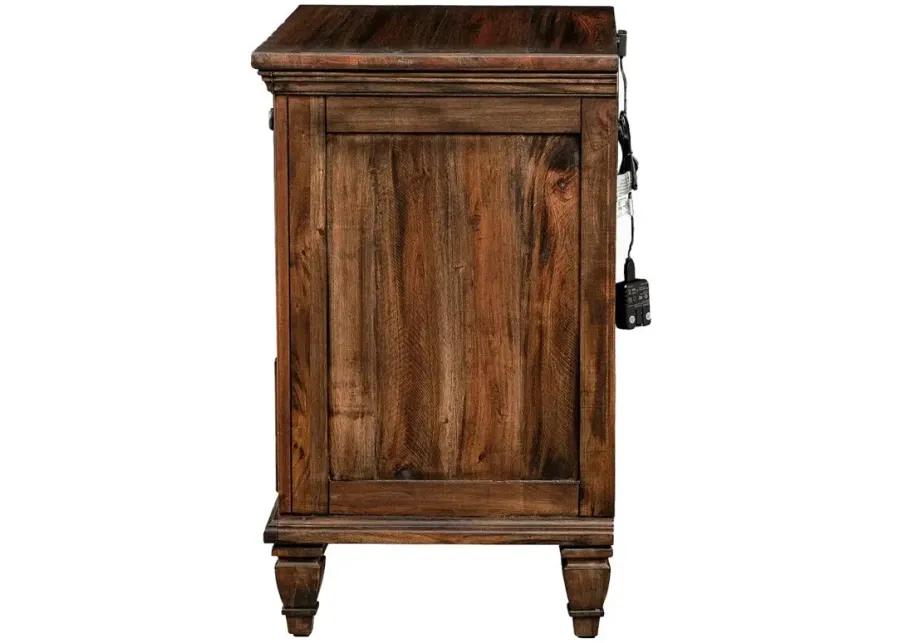 Avenue 3-drawer Nightstand Weathered Burnished Brown