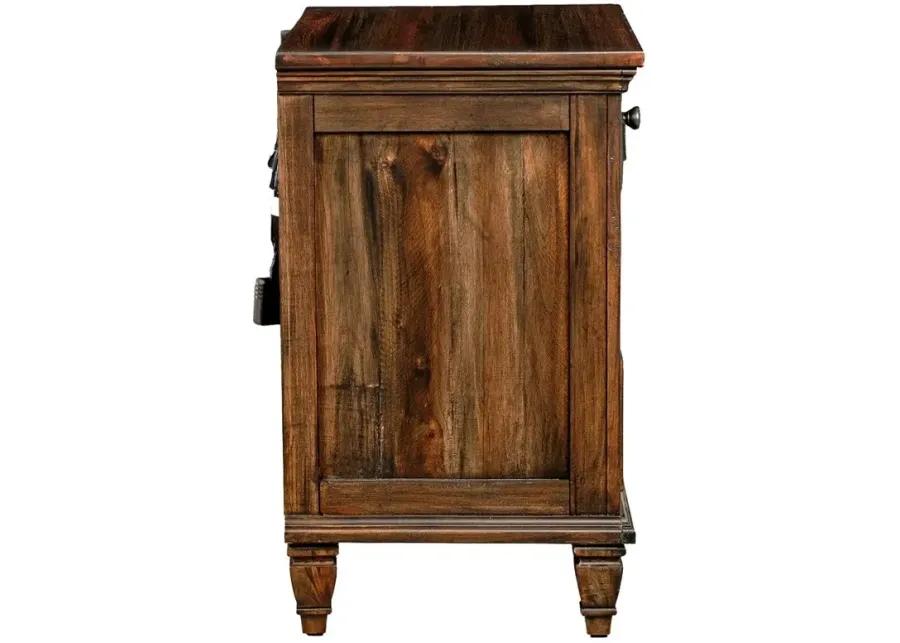 Avenue 3-drawer Nightstand Weathered Burnished Brown