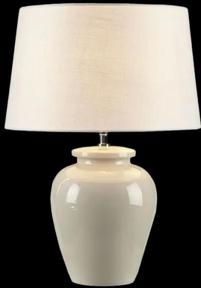 INK+IVY Anzio Cream Ceramic Table Lamp