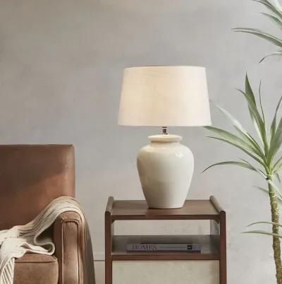 INK+IVY Anzio Cream Ceramic Table Lamp