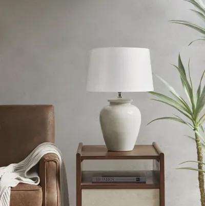 INK+IVY Anzio Cream Ceramic Table Lamp