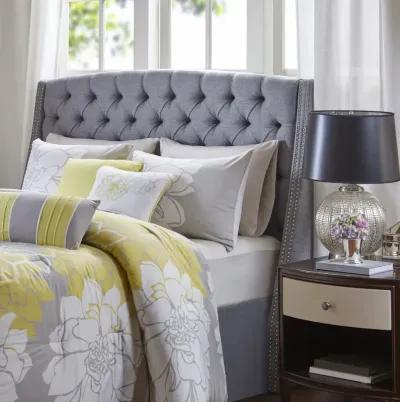 Madison Park Harper Grey Upholstery Headboard