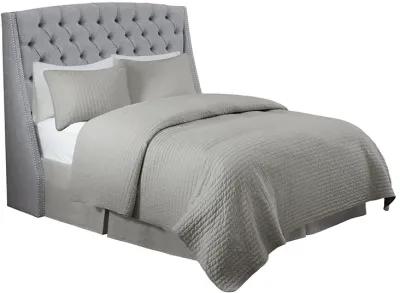 Madison Park Harper Grey Upholstery Headboard