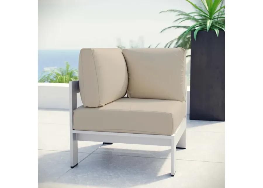 Shore Outdoor Patio Aluminum Corner Sofa