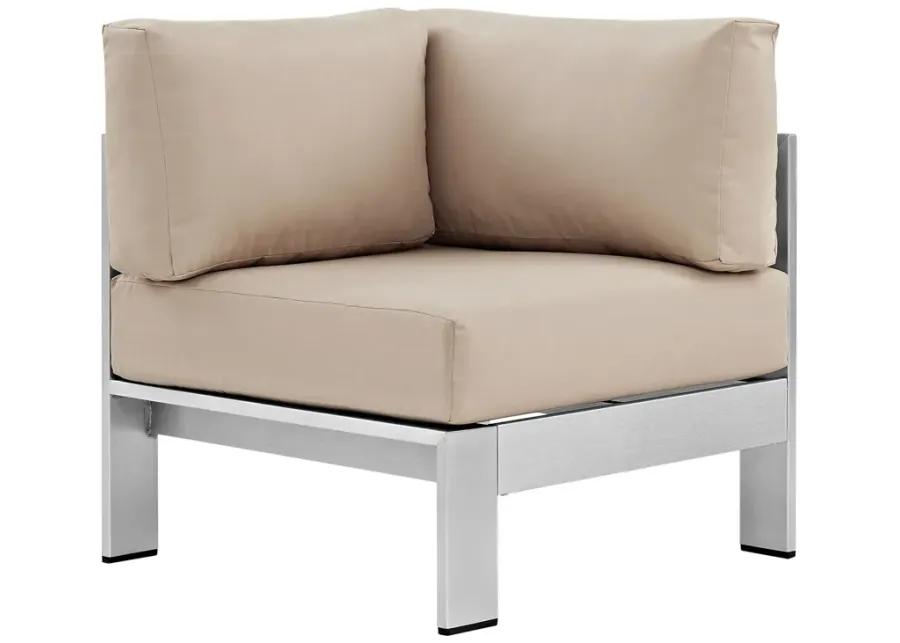 Shore Outdoor Patio Aluminum Corner Sofa