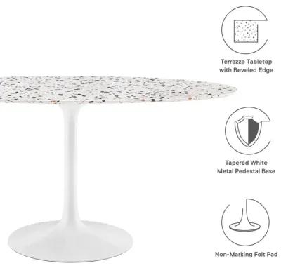 Lippa 60" Oval Terrazzo Dining Table