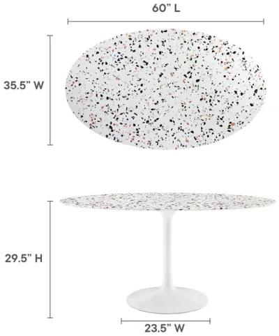 Lippa 60" Oval Terrazzo Dining Table