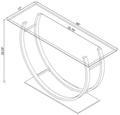 Danville U-shaped Sofa Table Chrome