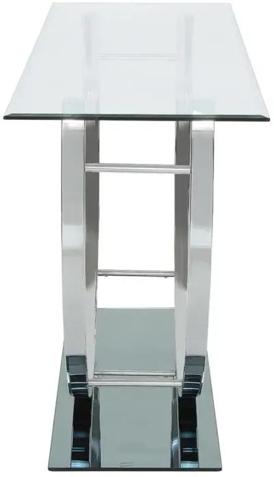 Danville U-shaped Sofa Table Chrome