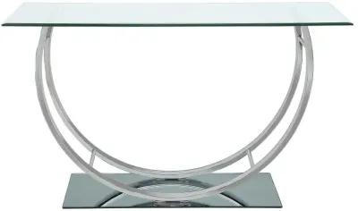 Danville U-shaped Sofa Table Chrome