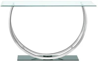 Danville U-shaped Sofa Table Chrome