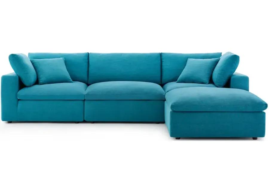 Commix Down Filled Overstuffed 4 Piece Sectional Sofa Set