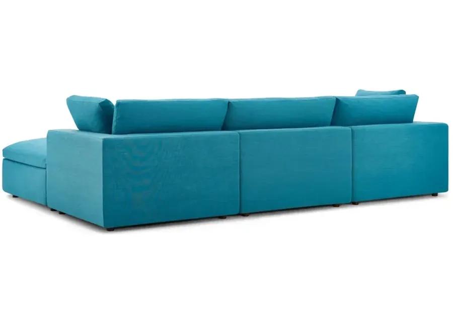 Commix Down Filled Overstuffed 4 Piece Sectional Sofa Set