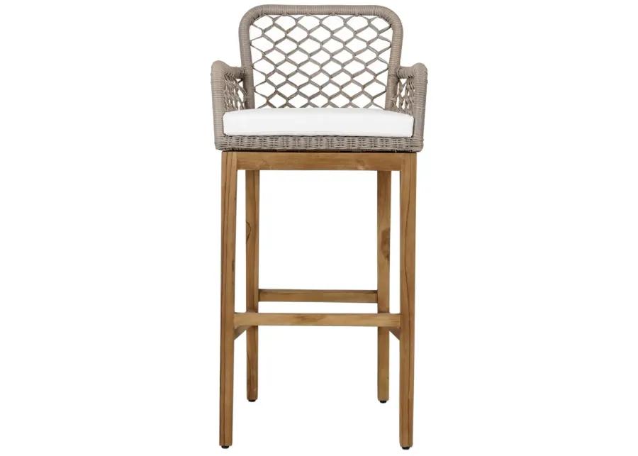 Paulo Outdoor Bar Stool Gray