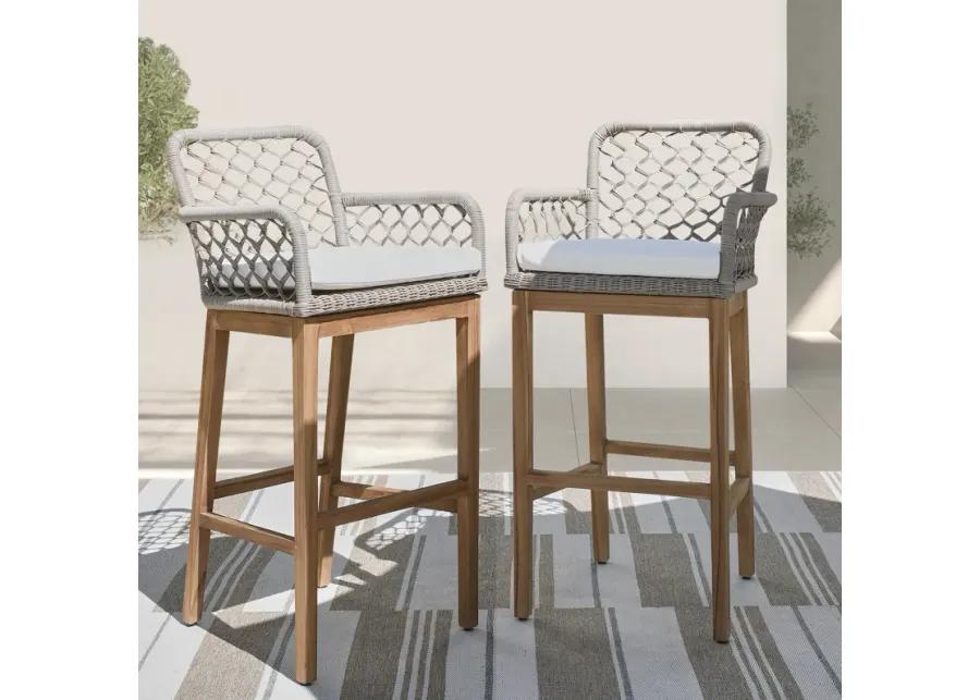 Paulo Outdoor Bar Stool Gray