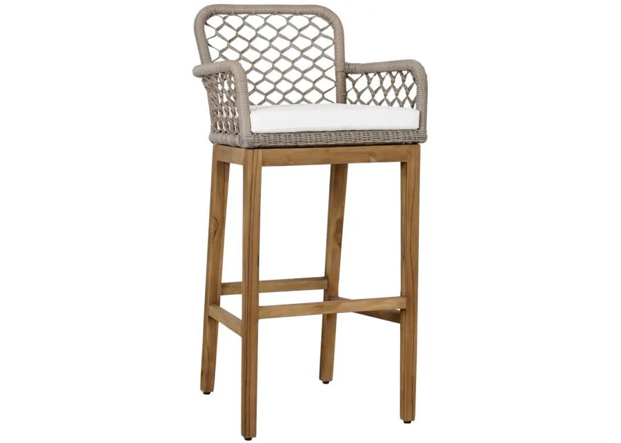 Paulo Outdoor Bar Stool Gray