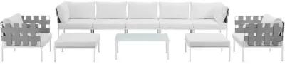 Harmony 10 Piece Outdoor Patio Aluminum Sectional Sofa Set