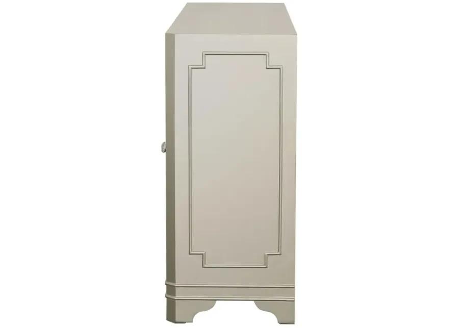 Toula 4-door Accent Cabinet Smoke and Champagne