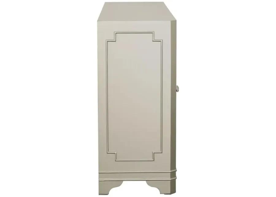 Toula 4-door Accent Cabinet Smoke and Champagne