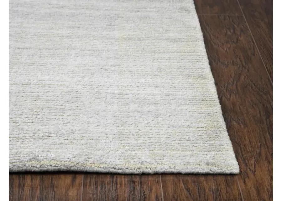 Grand Haven Silver Solid Wool/Tencel 8' x 10' Rectangle Rug