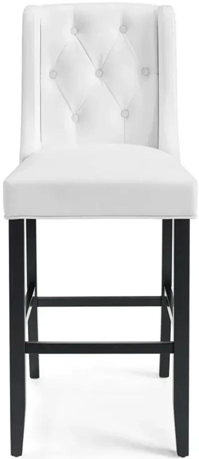 Baronet Tufted Button Faux Leather Bar Stool