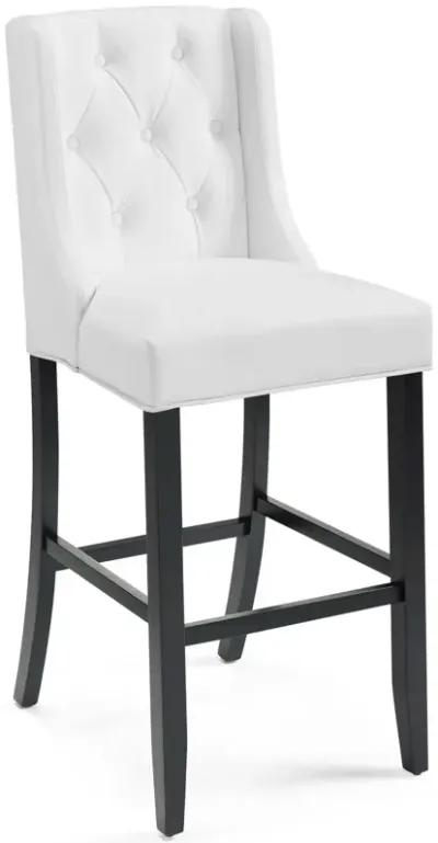 Baronet Tufted Button Faux Leather Bar Stool