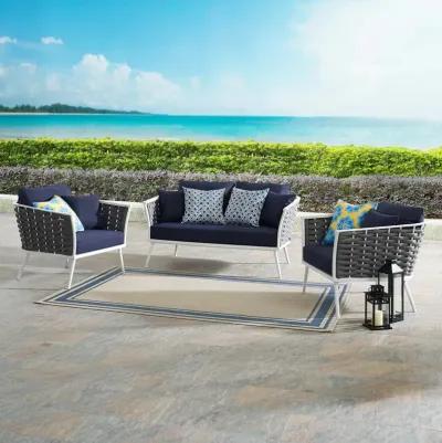 Stance 3 Piece Outdoor Patio Aluminum Sectional Sofa Set