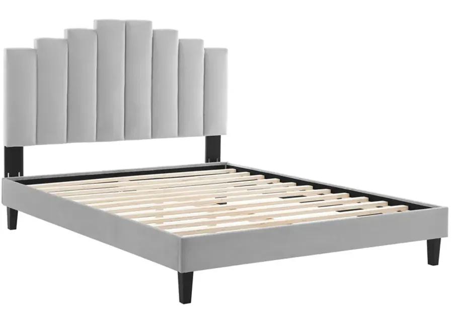 Elise Full Performance Velvet Platform Bed