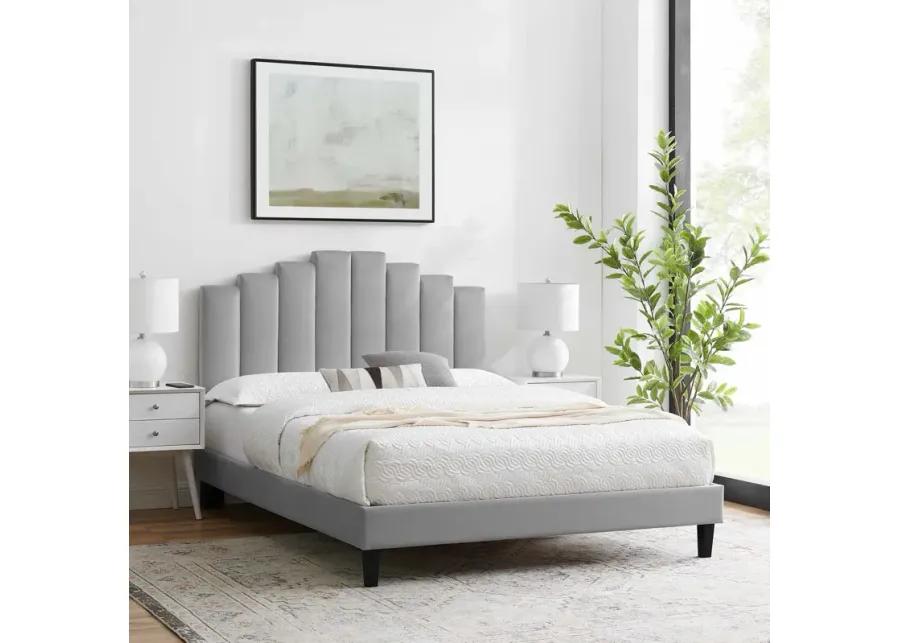 Elise Full Performance Velvet Platform Bed