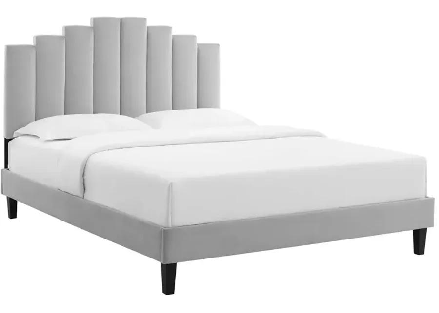 Elise Full Performance Velvet Platform Bed