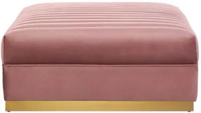 Sanguine Channel Tufted Performance Velvet Sectional Ottoman