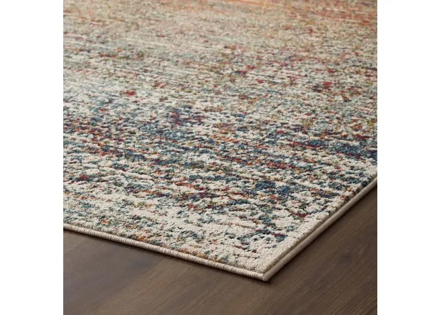 Tribute Jacinda Rustic Distressed Vintage Lattice 5x8 Area Rug