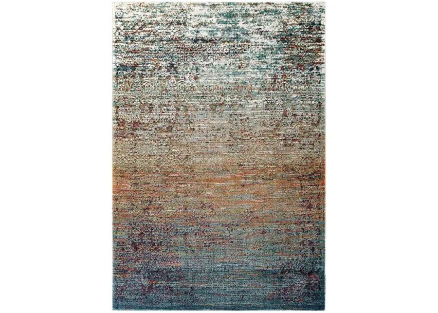 Tribute Jacinda Rustic Distressed Vintage Lattice 5x8 Area Rug