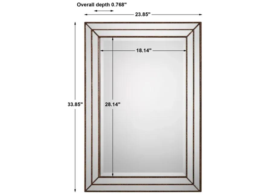 Biloxi Bronze Grooved Wall Mirror