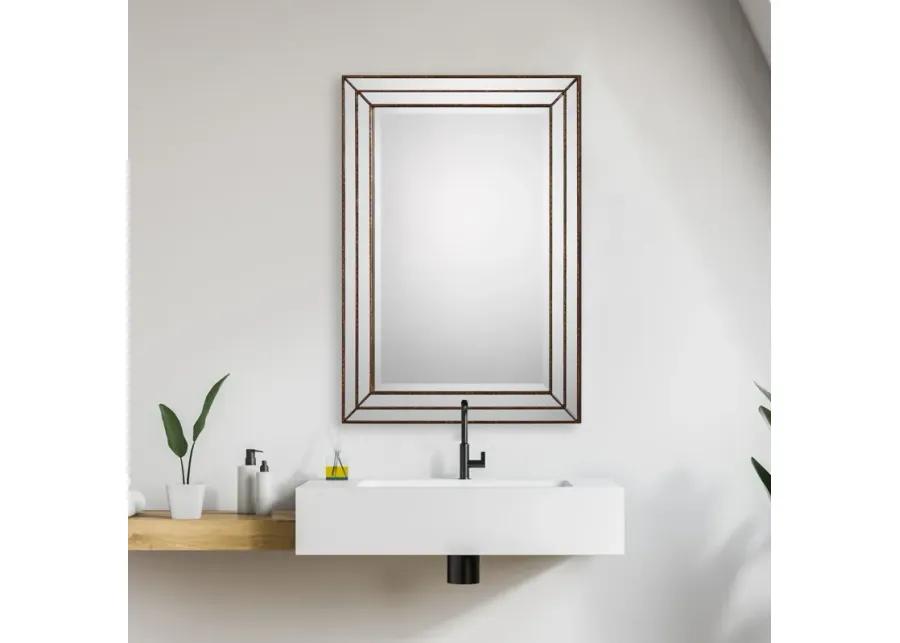 Biloxi Bronze Grooved Wall Mirror