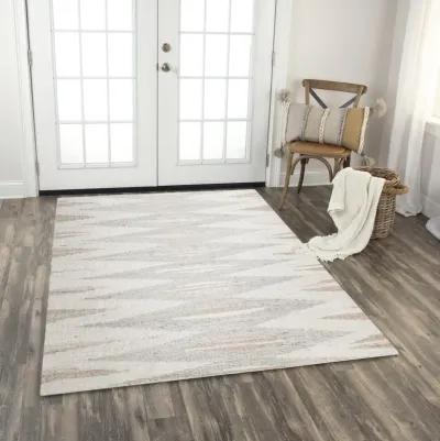 Nova Beige/Ivory  Hand Spun Wool/Cotton 5' x 7'6" Rectangle Rug