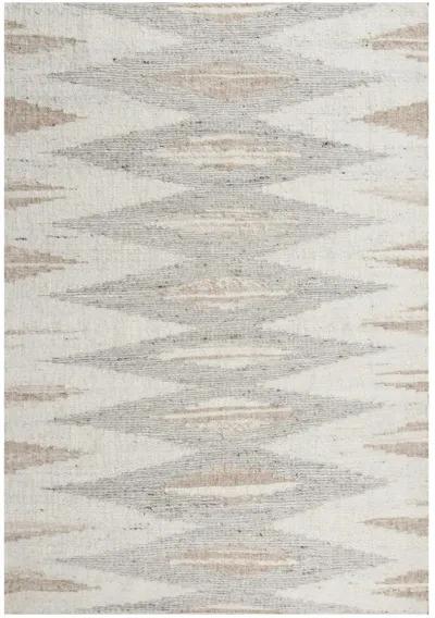 Nova Beige/Ivory  Hand Spun Wool/Cotton 5' x 7'6" Rectangle Rug