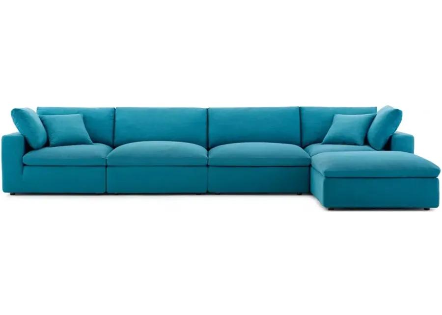 Commix Down Filled Overstuffed 5 Piece Sectional Sofa Set