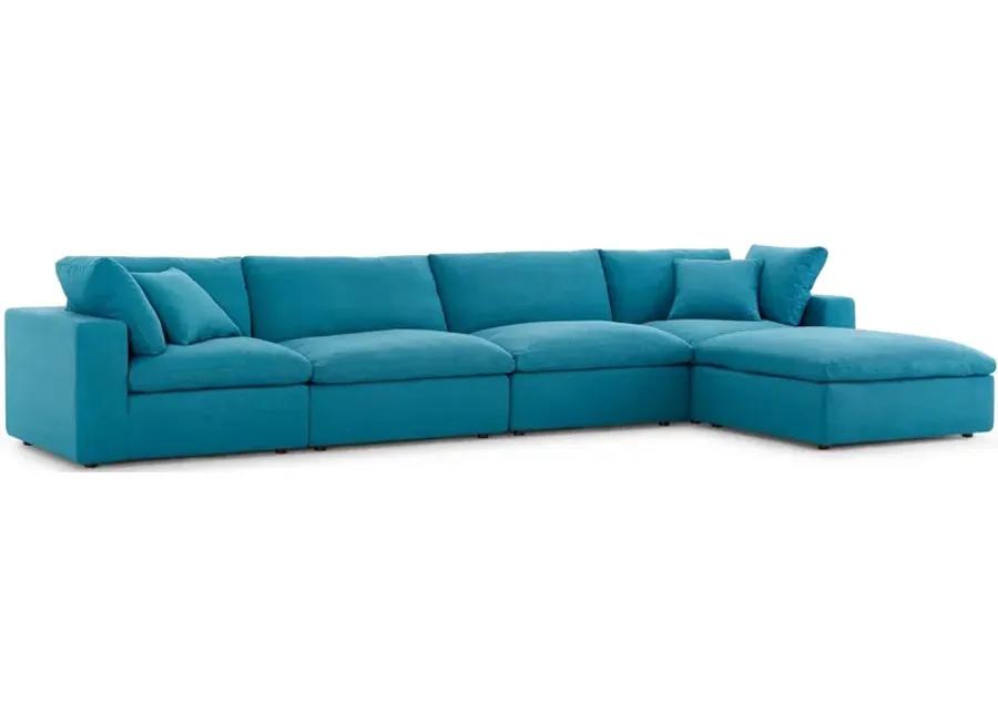 Commix Down Filled Overstuffed 5 Piece Sectional Sofa Set