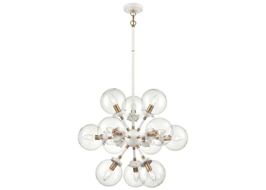 Boudreaux 25" Wide 12-Light Chandelier - Matte White