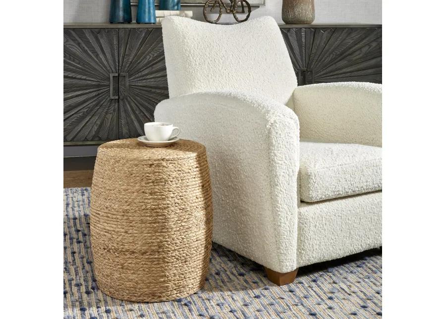 Resort Straw Accent Stool