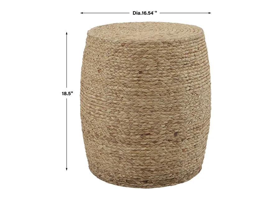 Resort Straw Accent Stool