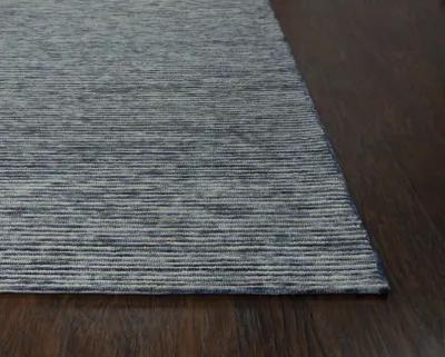 Berkshire Blue stripes Wool 5' x 7'6" Rectangle Rug